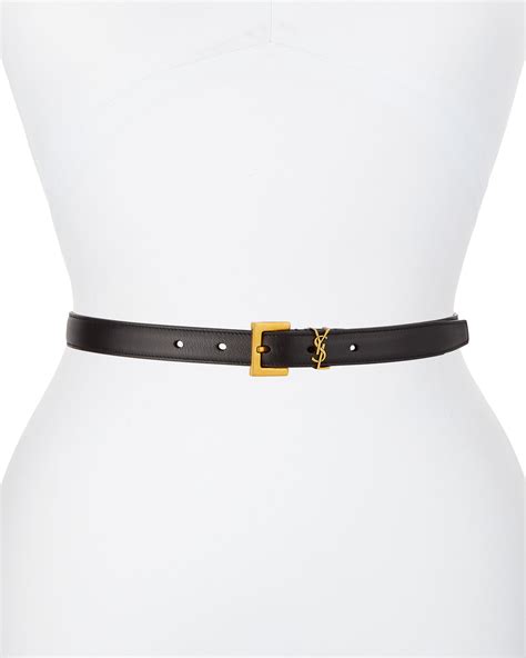 double buckle belt ysl|ysl monogram leather belt.